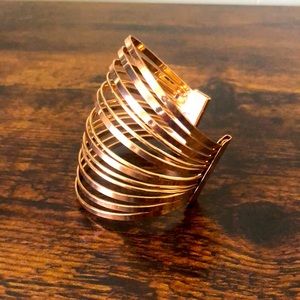 Gold tone cuff bracelet